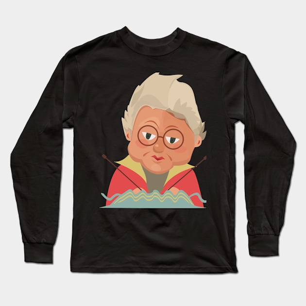 Grama Illustration Long Sleeve T-Shirt by paz